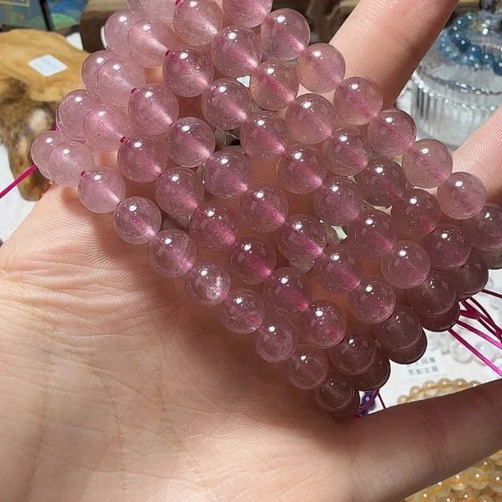 水晶手串未镶嵌草莓晶