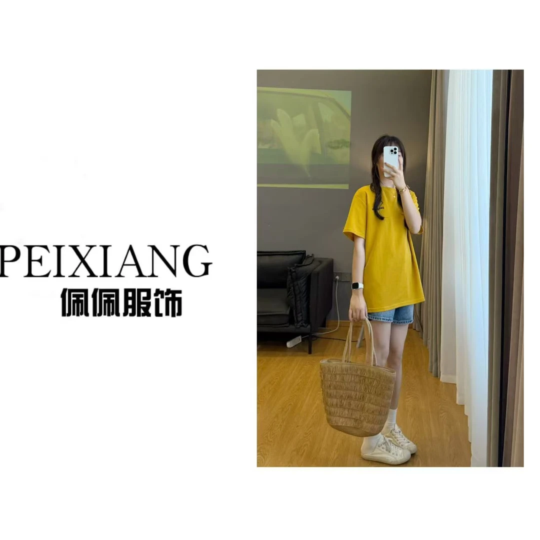 佩佩PB 【露背T恤】短袖字母T恤 T19285 6066047夏季休闲时尚设计感