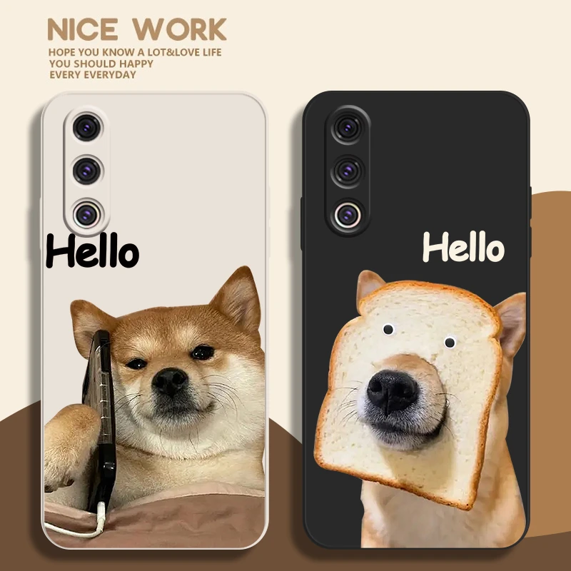 打电话柴犬适用魅族21手机壳沙雕搞怪魅族18狗狗情侣18sPro新款18