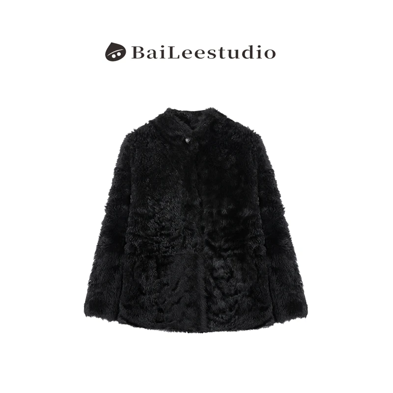 人造皮草 【柏栗良品】2025秋冬季中长款轻奢外套女式大衣16169