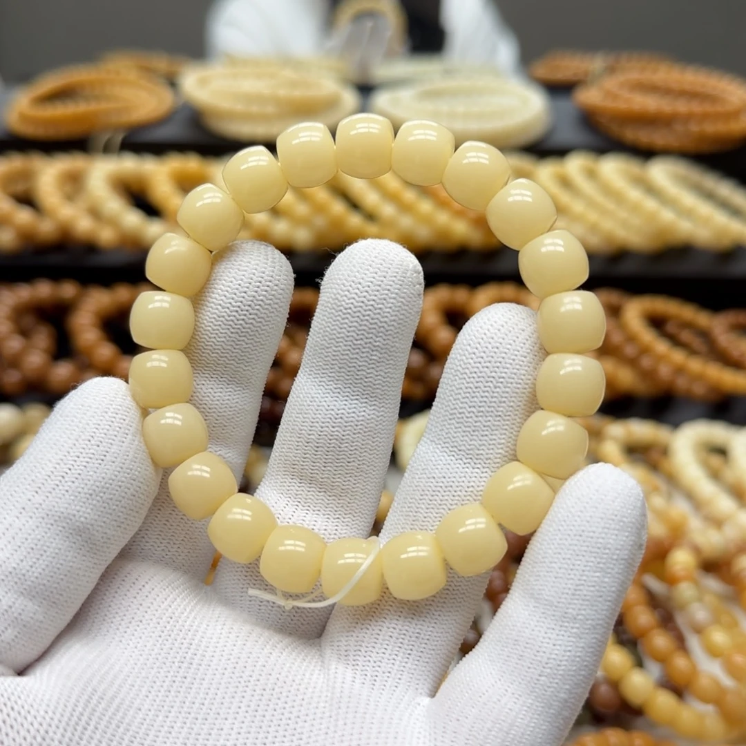 手串菩提根/象牙果10×11 鼓珠 10年 精工