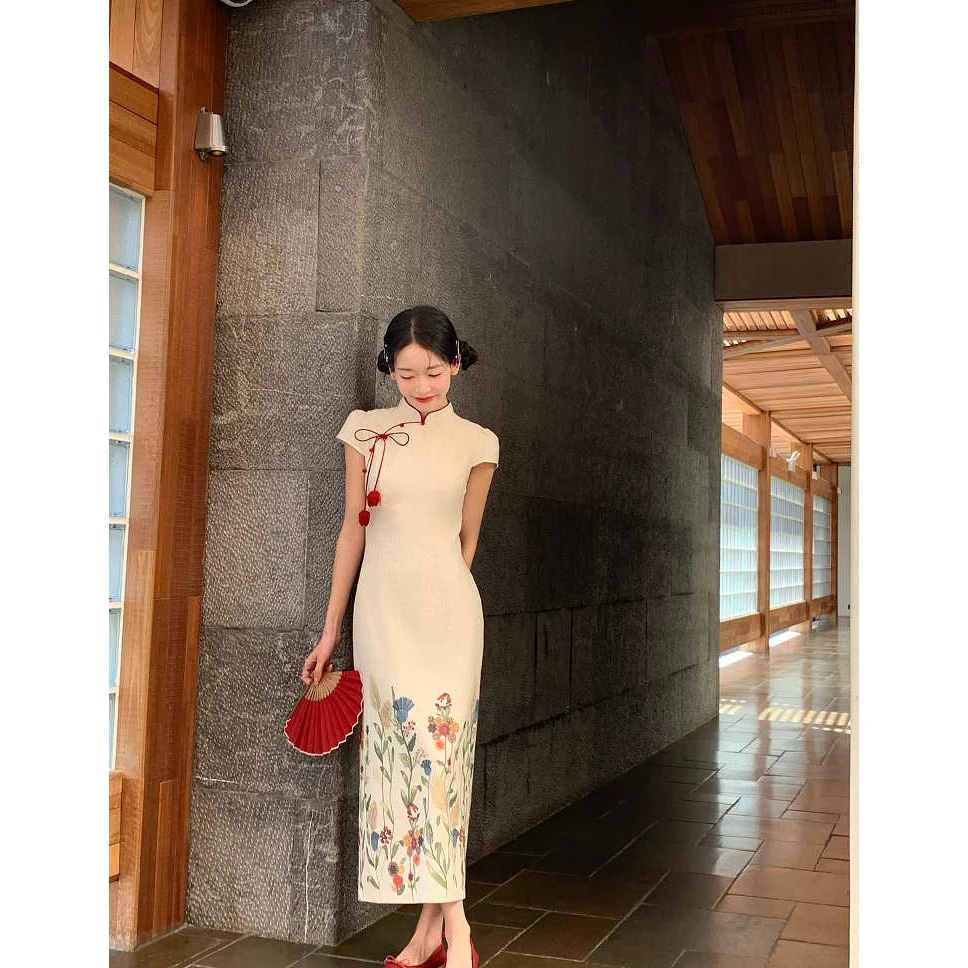 新中式改良旗袍2025新款小个子修身显瘦气质高级感夏季复古风少女