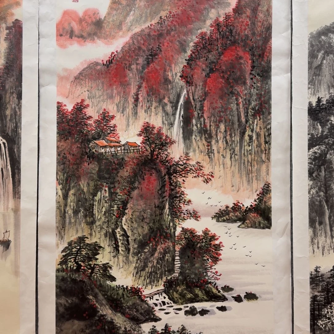国画闫德虎四尺作品山水
