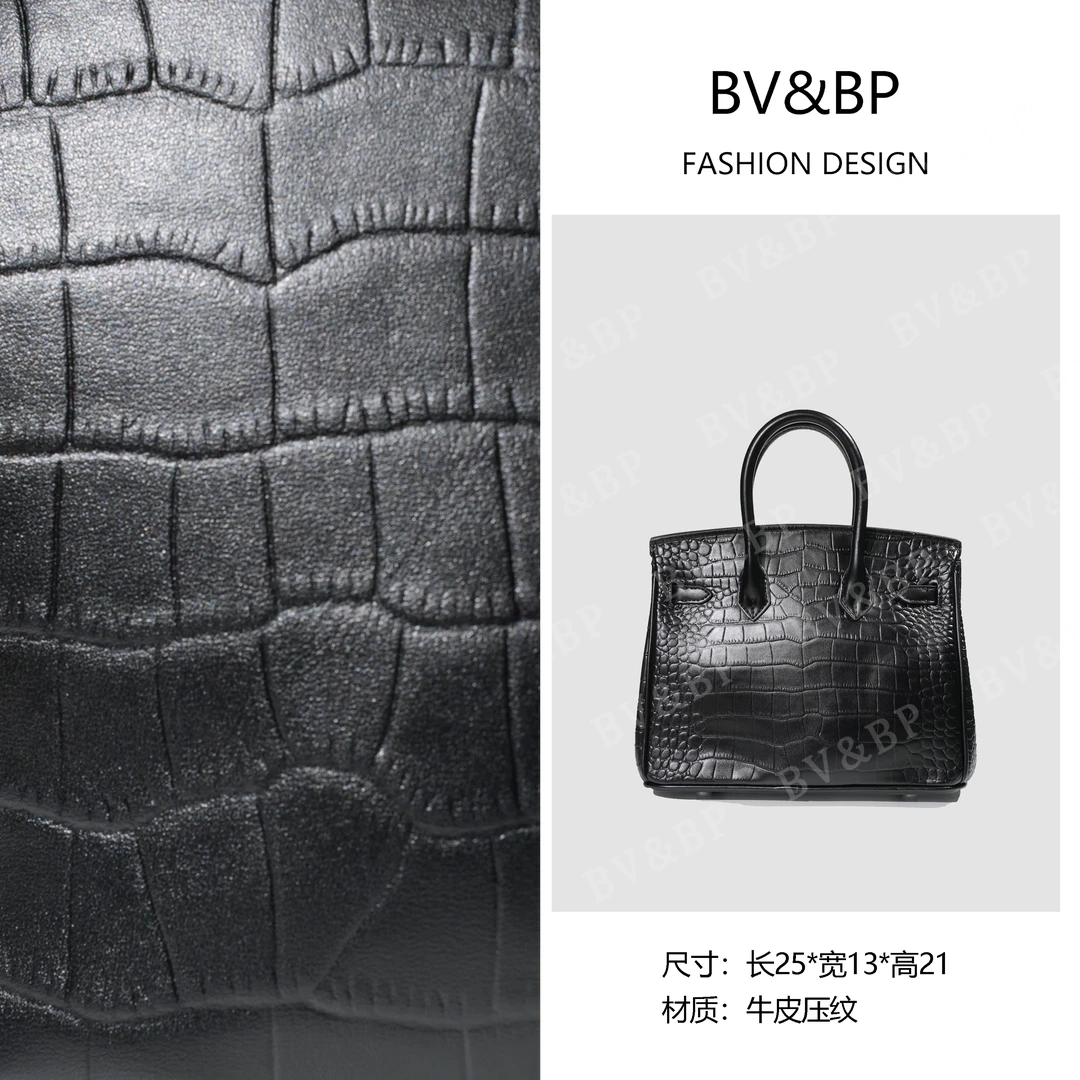 BV&BP· 原创设计 真皮高定手提单肩包  BV9925-黑色