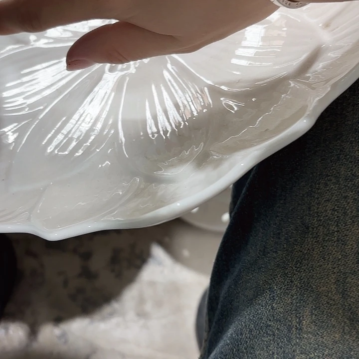 碟水*一个大莲花盘工厂库存微瑕产品