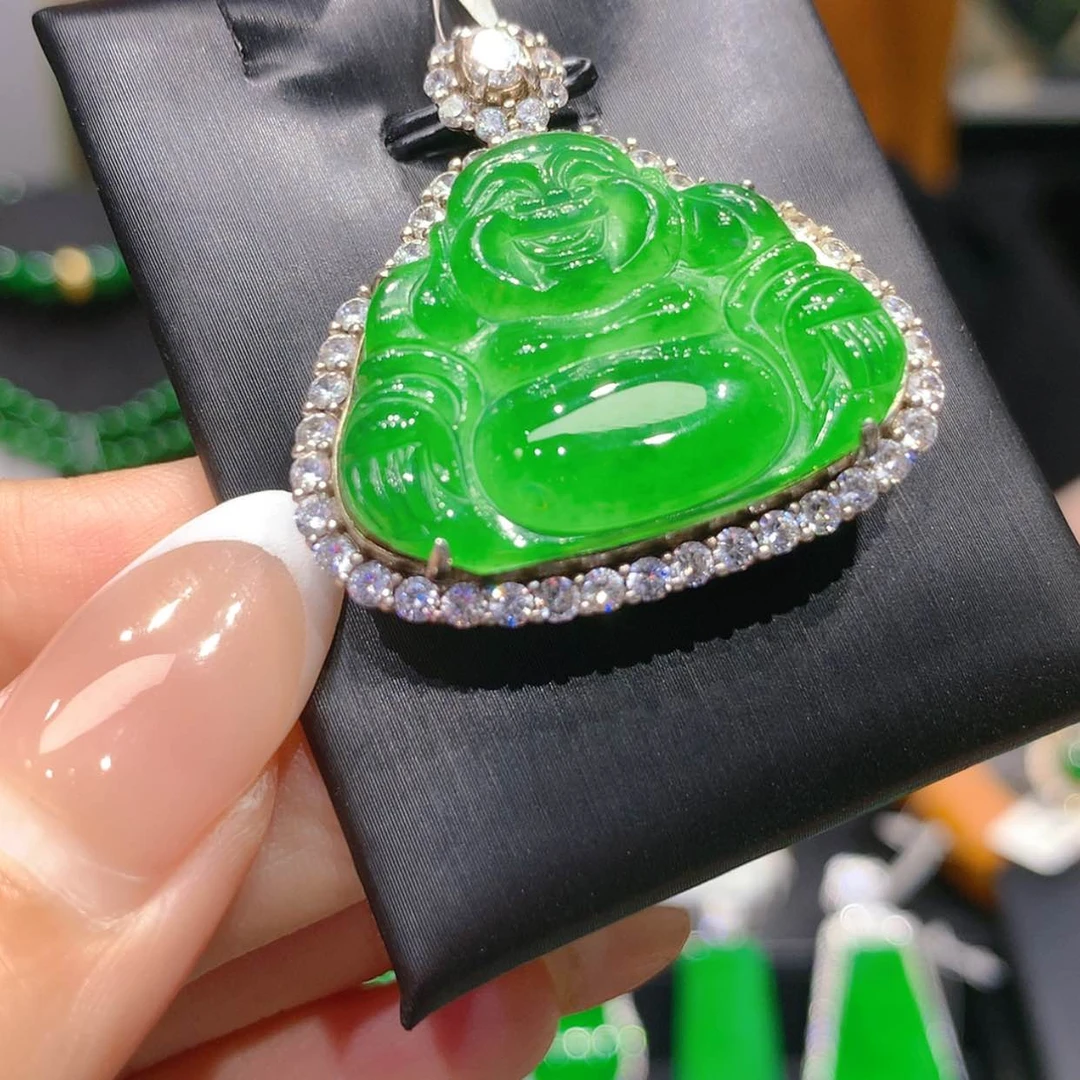 【闪购商品】翡翠银S925镶嵌颈饰5柒姐