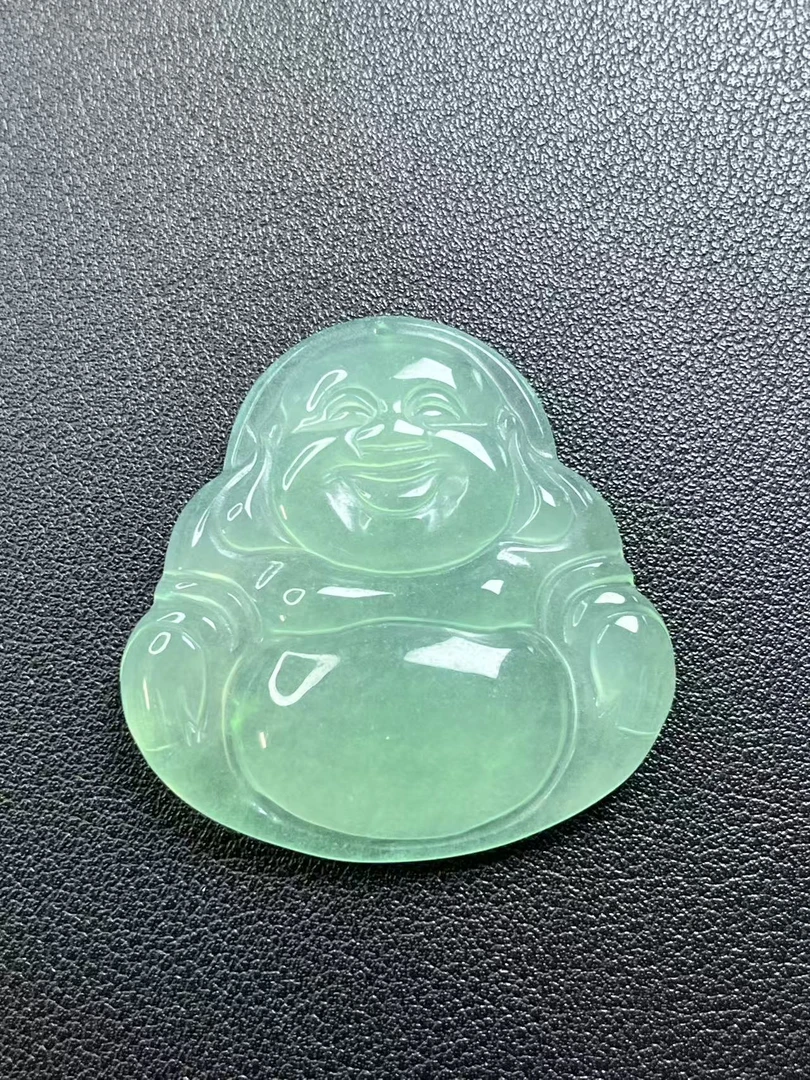 如意工厂甄选--高品质冰绿通透佛公毛衣链吊坠-FG08多样性发货