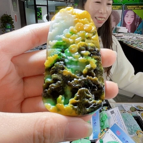 翡翠未镶嵌项链翡翠