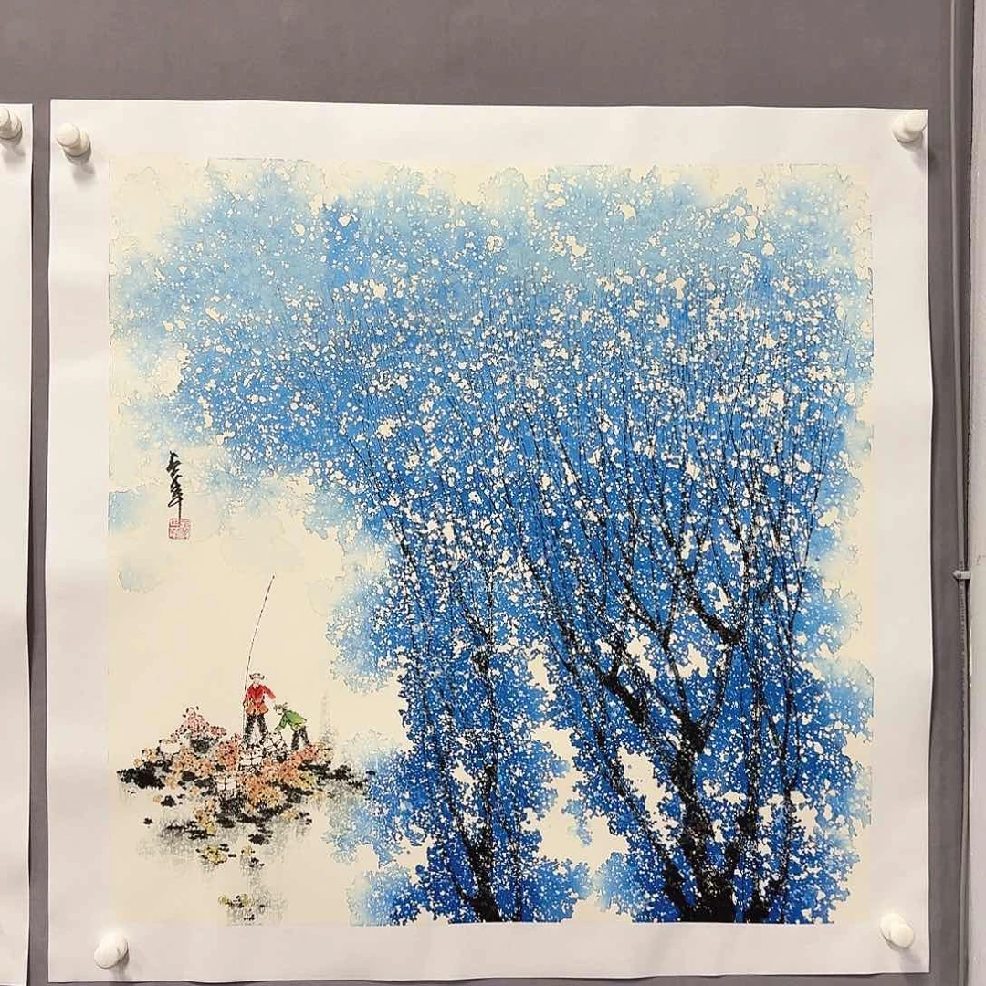 国画亲笔手绘放心去藏