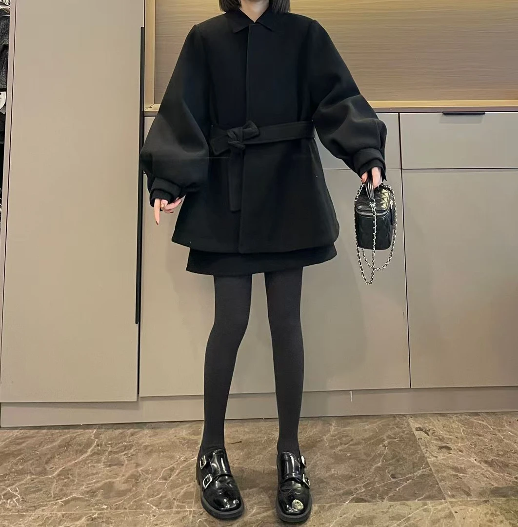 米可/MK-3269ZJ【呢子收腰设计羽绒服】时尚休闲冬季新款羽绒服