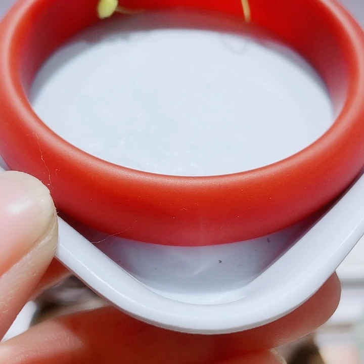 南红玛瑙未镶嵌手镯圈口62.3南红红皮老料手镯