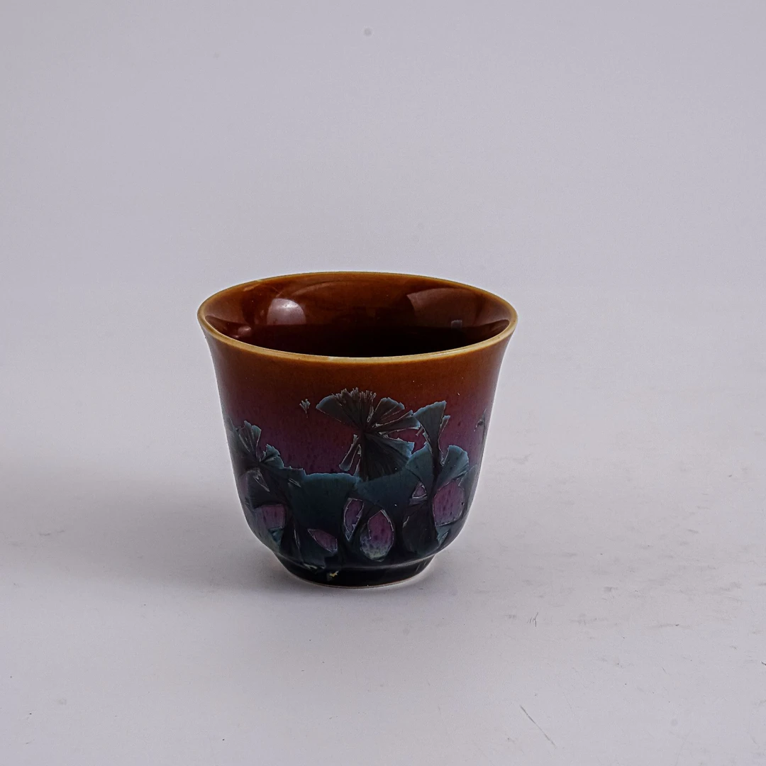 【千千颜】 JJY80 冰花纹理轻奢高级感孤品80ml茶杯