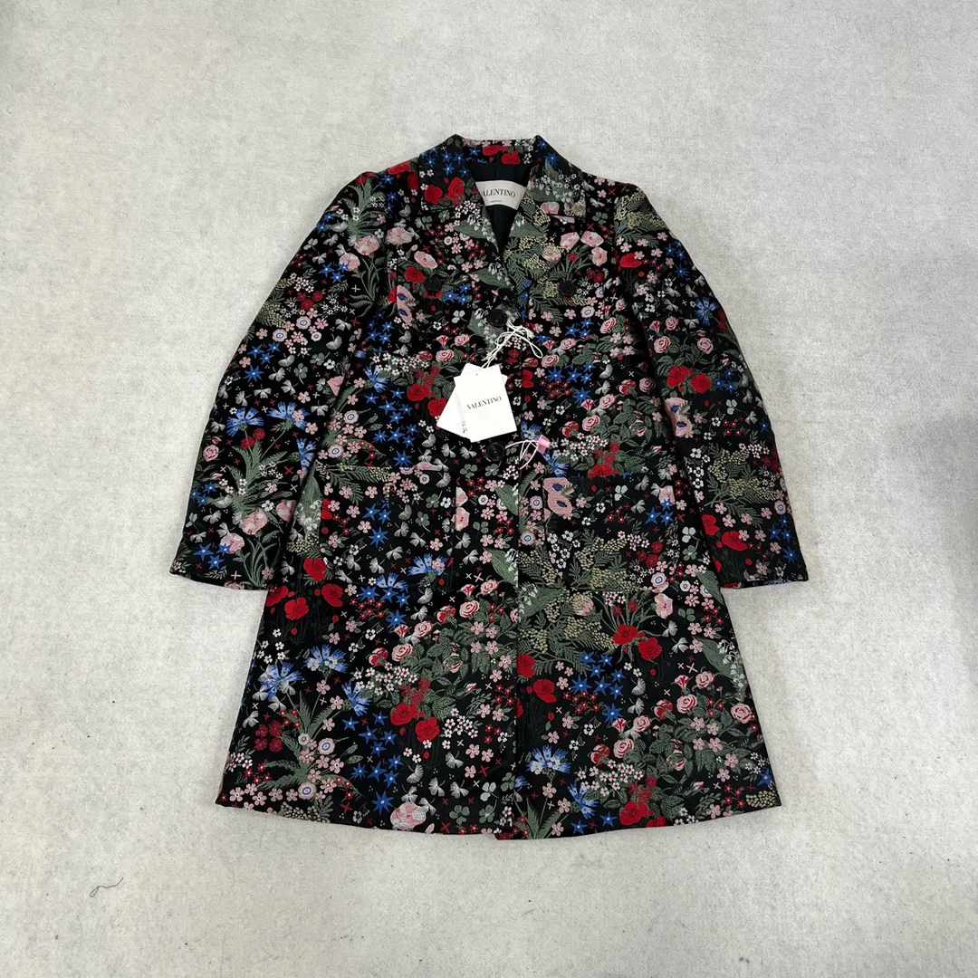 99新 Valentino/华伦天奴 重工刺绣大衣 连衣裙 40码 嘉兴