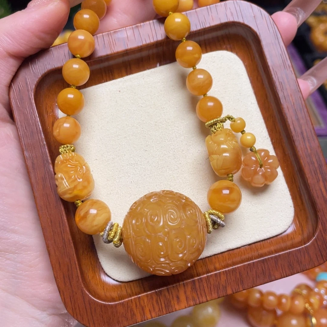 蜜蜡颈饰未镶嵌项链