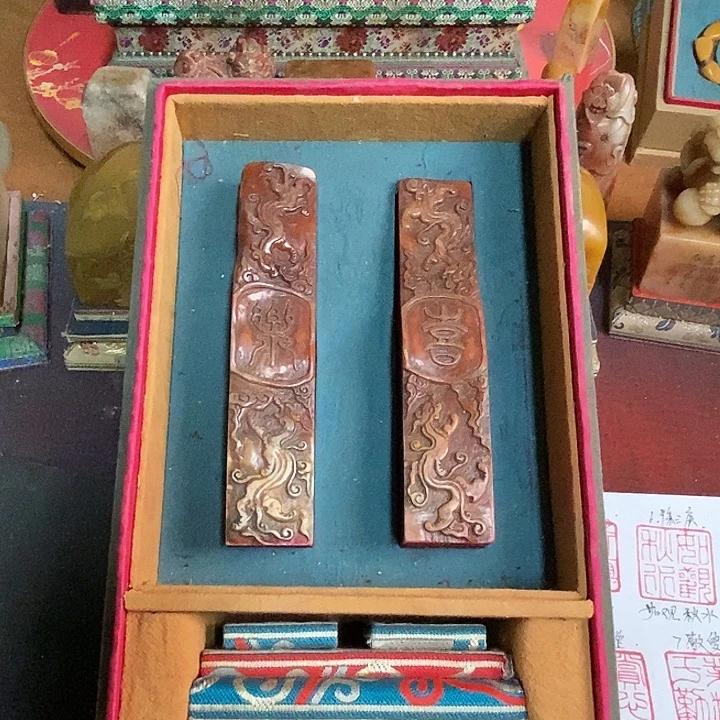 寿山石印石寿山石精品对章