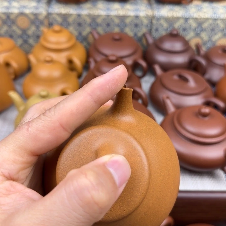 半***缘紫砂茶壶微瑕黄金段