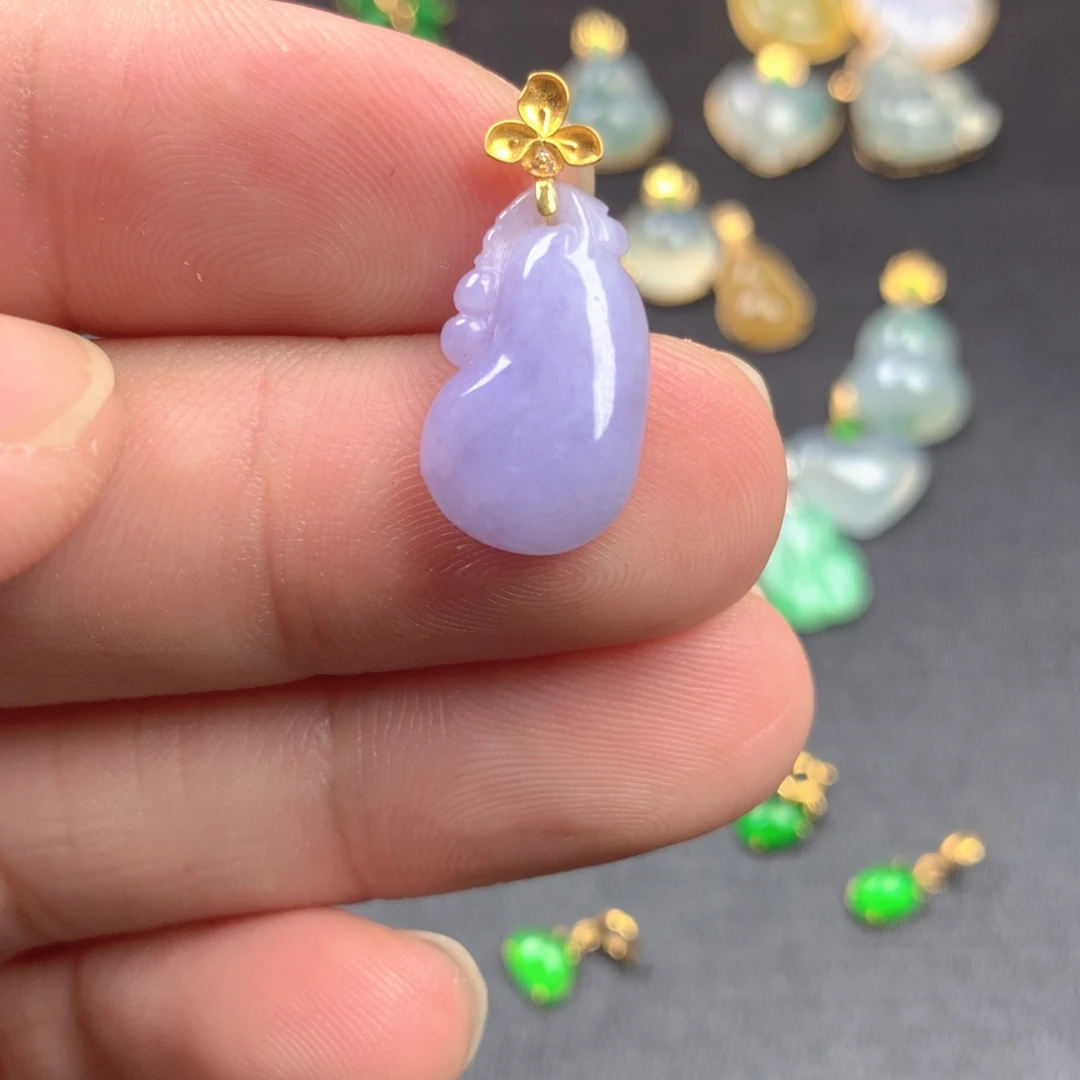 【闪购商品】颈饰18K金镶嵌翡翠今***睡翡翠