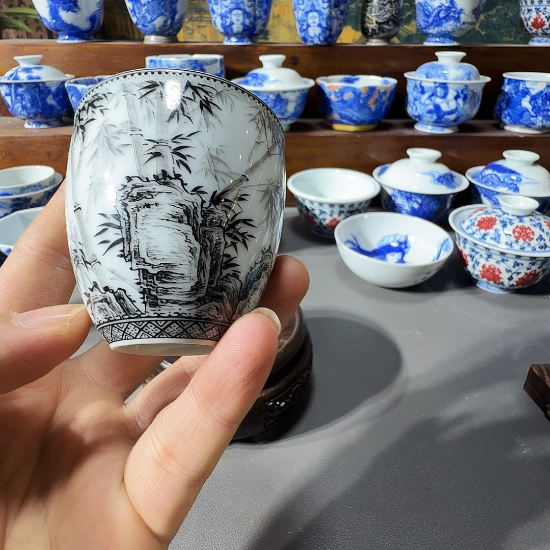 *****泥塑主人杯手工手绘