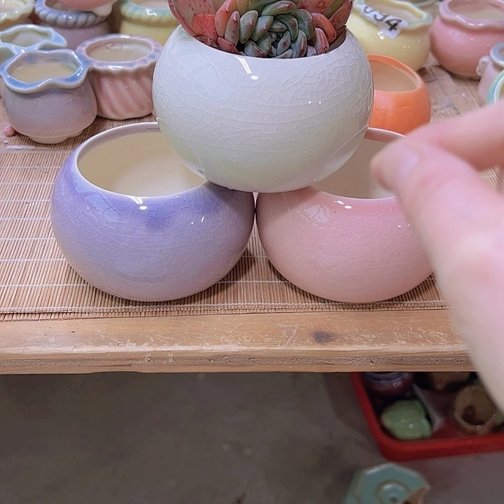 红陶陶瓷花盆当场满12包邮