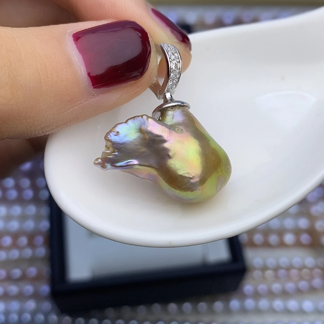 颈饰淡水珍珠银S925镶嵌