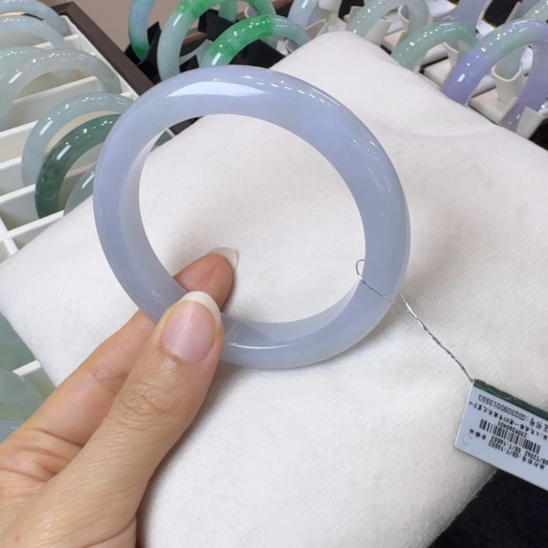 翡翠未镶嵌手镯蓝紫2号