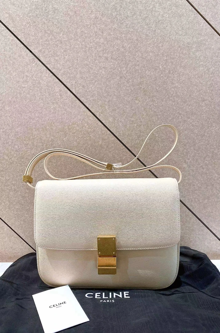95新 Celine/思琳 帝爵鹏哥直播专享/牙签纹box单肩包