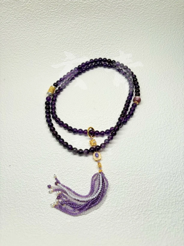 合金珐琅项链 玄青定制.安全感.108项链（多样性发货）