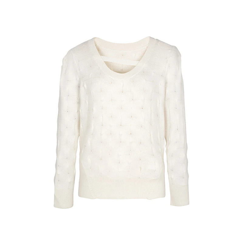 【品牌】商场同款春秋新品3D提花绵羊毛针织衫NDY1B41481