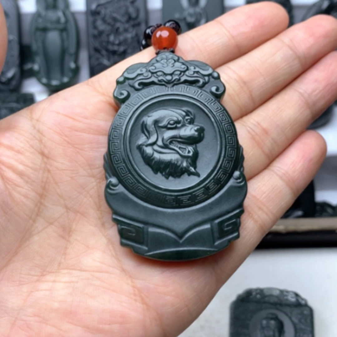 【闪购商品】颈饰未镶嵌和田玉双面雕刻
