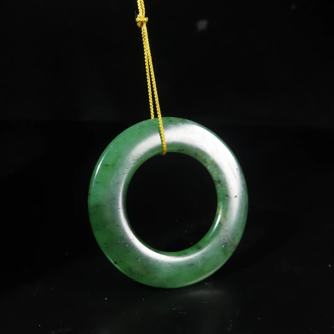 清晚碧玉环/MZ216507/和田玉/民族文物