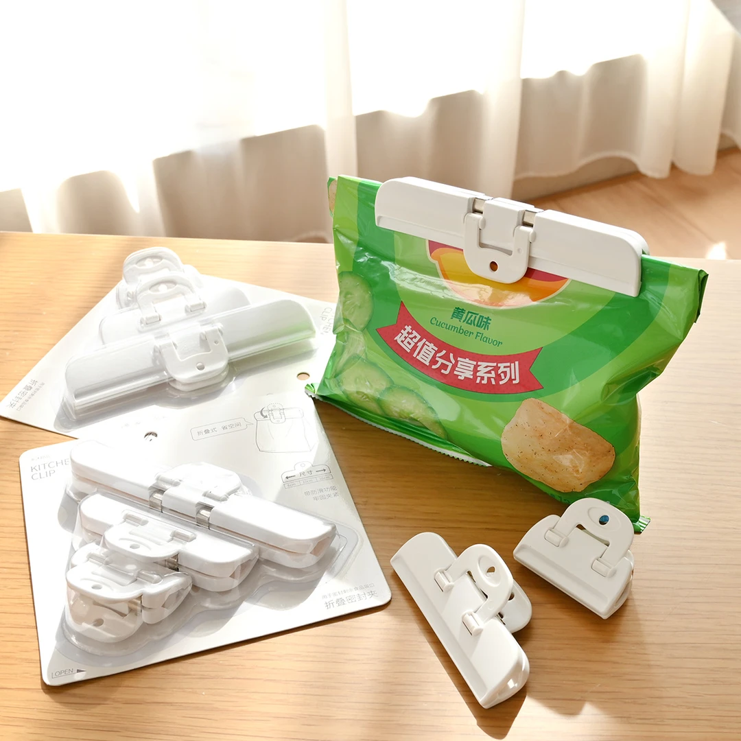 食品袋可折叠封口夹 大中小号食物防潮夹 密封零食夹子 83553