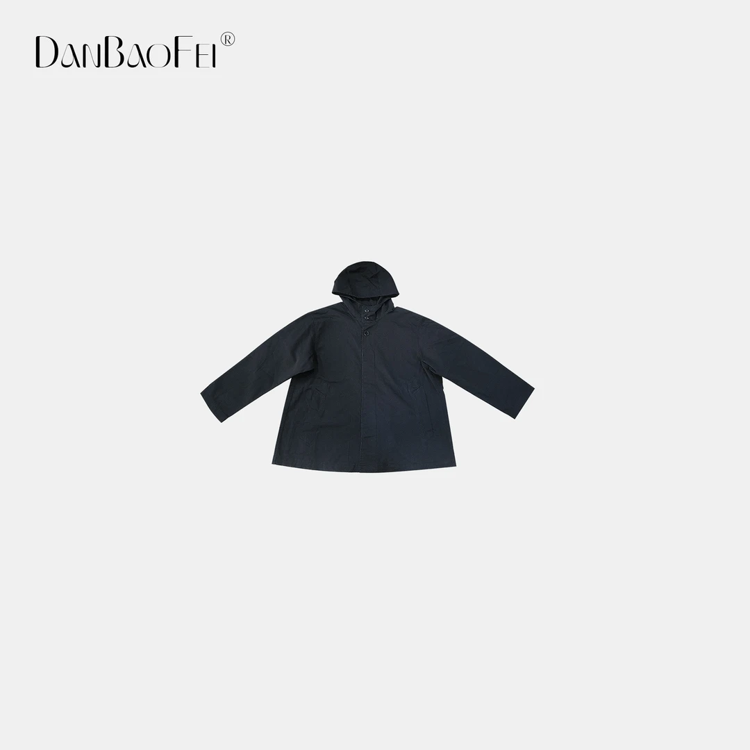 【ZHOU预】休闲宽松百搭纯棉连帽机场风衣外套 YLM00723