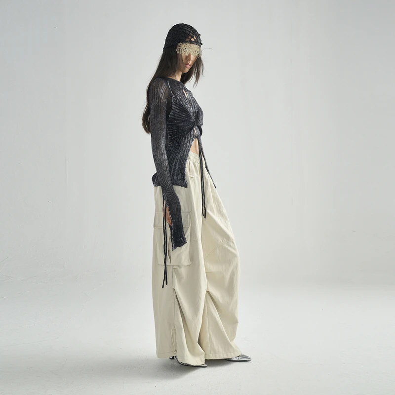 SHELLE ARTISTE套色洗水毛衣套头衫