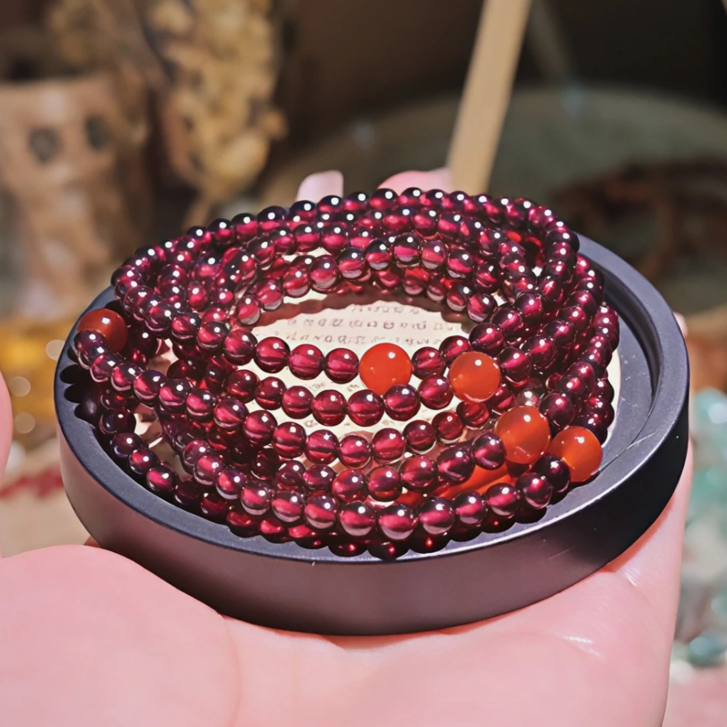 非金属合成锆石手链 绛玥－单圈紫牙乌高品质原创设计女款手串手饰