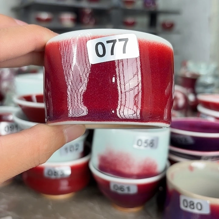 077支烧 纯手工拉坯钧瓷原矿釉主人杯