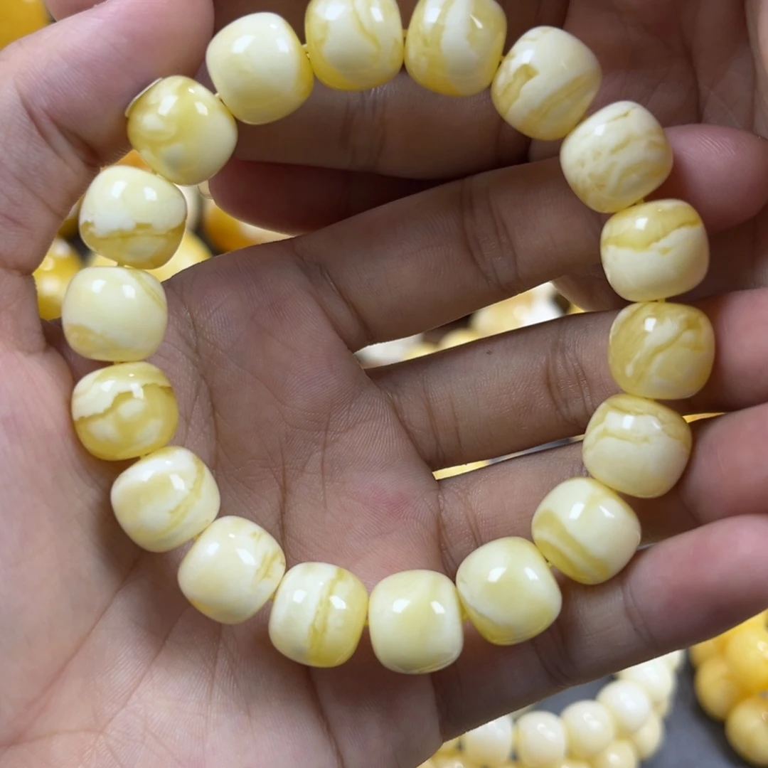 琥珀未镶嵌手串同料老邢手串12mm