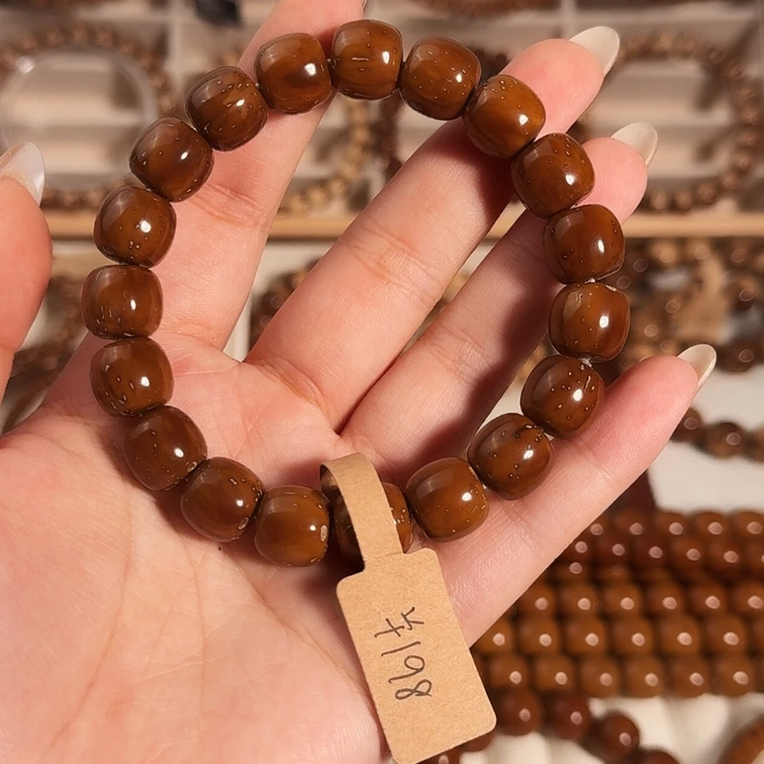 紫金鼠手串12*11福利棕黄半实心紫金鼠老型