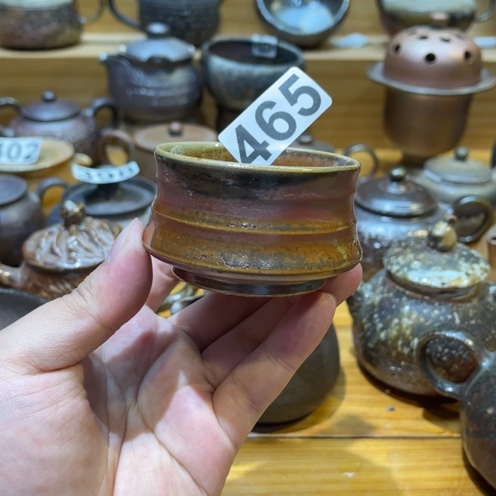 手工制作柴烧茶杯
