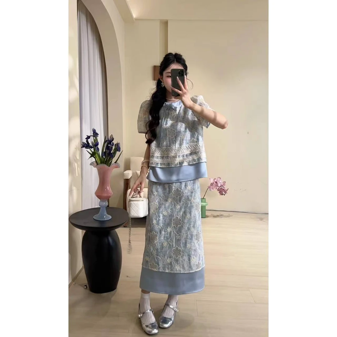 温温 月光套装 夏款显瘦上新小众炸街高级感女装