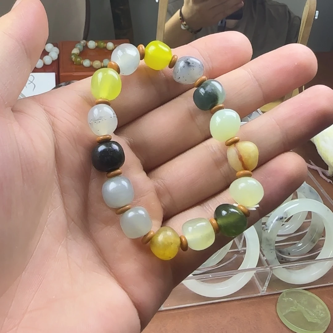 蛇纹石玉合金手镯