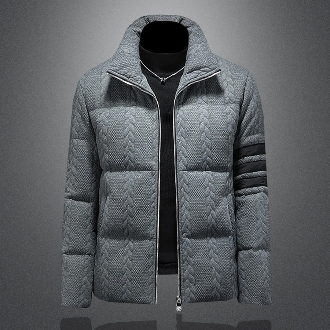 ROEMADUEGA劳玛杜伽潮流立领羽绒服男士时尚抗寒保暖厚款鸭绒外套