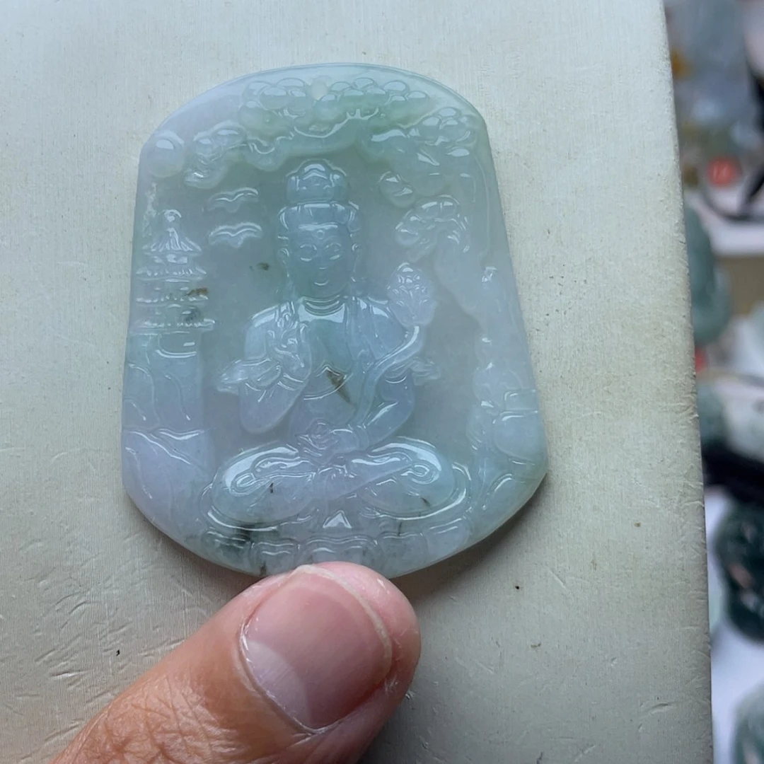 【闪购商品】颈饰未镶嵌翡翠人**韦翡翠