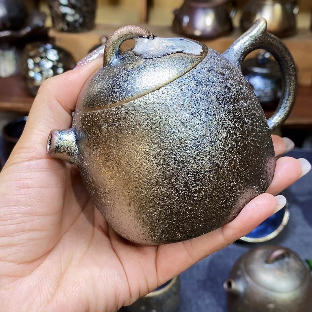 广***鸡云南建水柴烧微瑕秦秦权壶