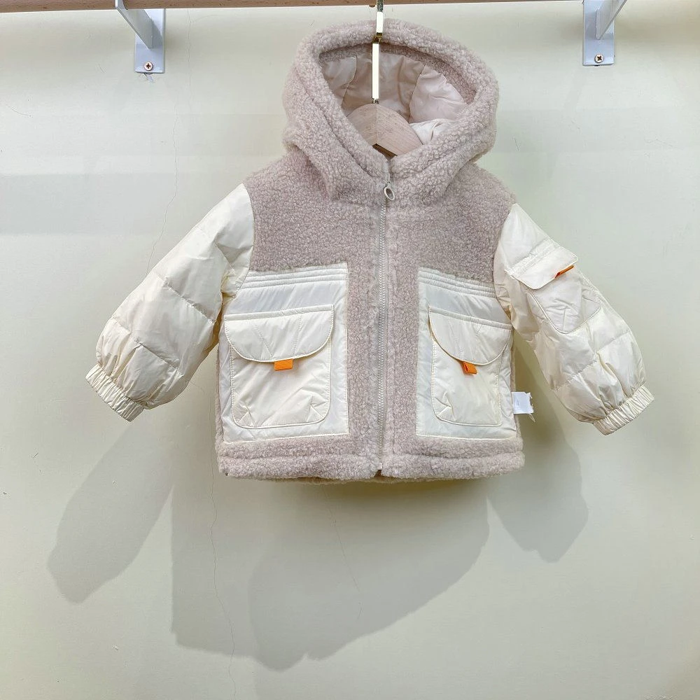 869【T0449】童装羊羔毛时尚拼接羽绒服F5ACM4X16