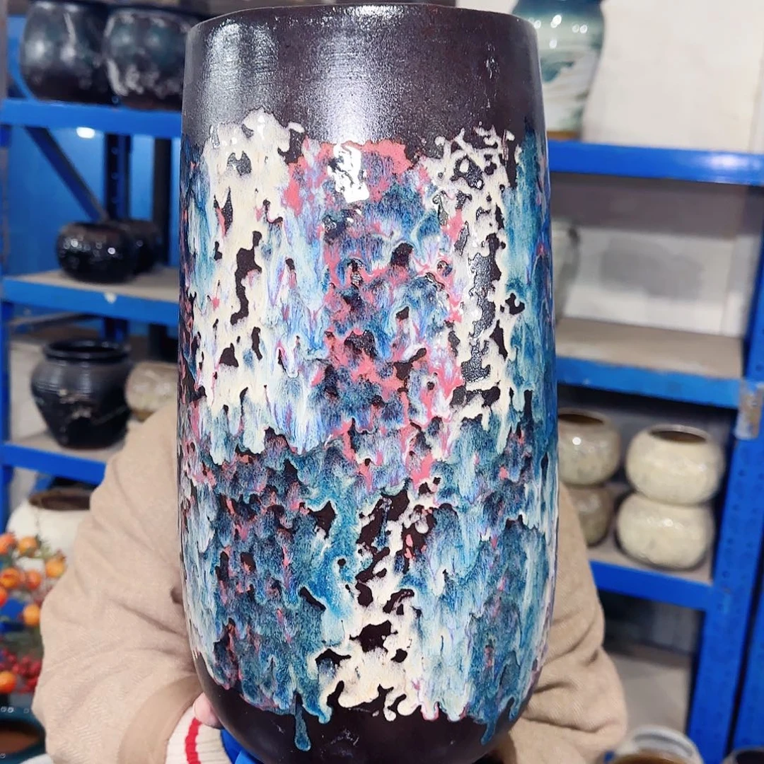 紫砂花盆高37口17