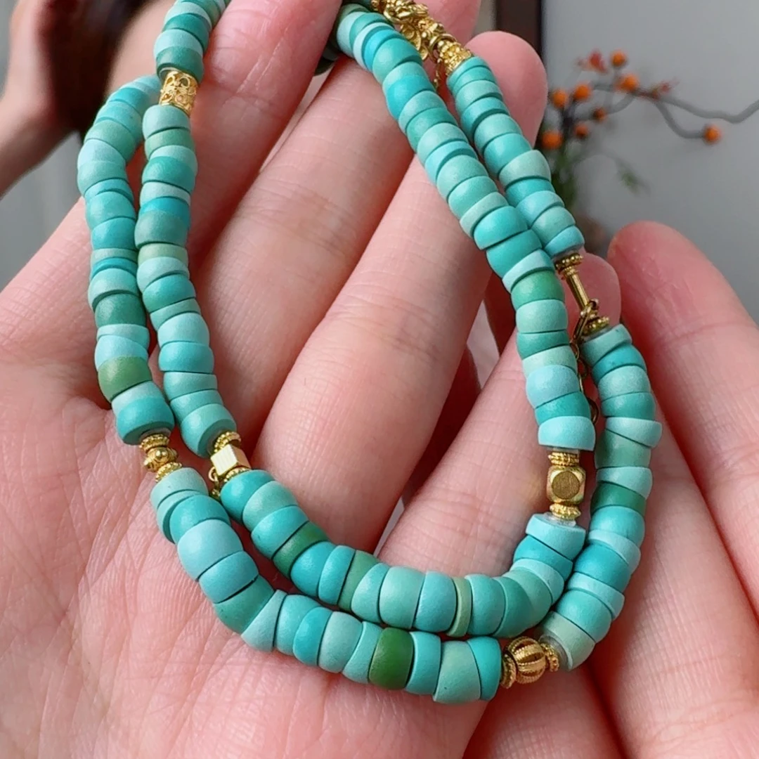 18K金镶嵌绿松石珠宝奇石