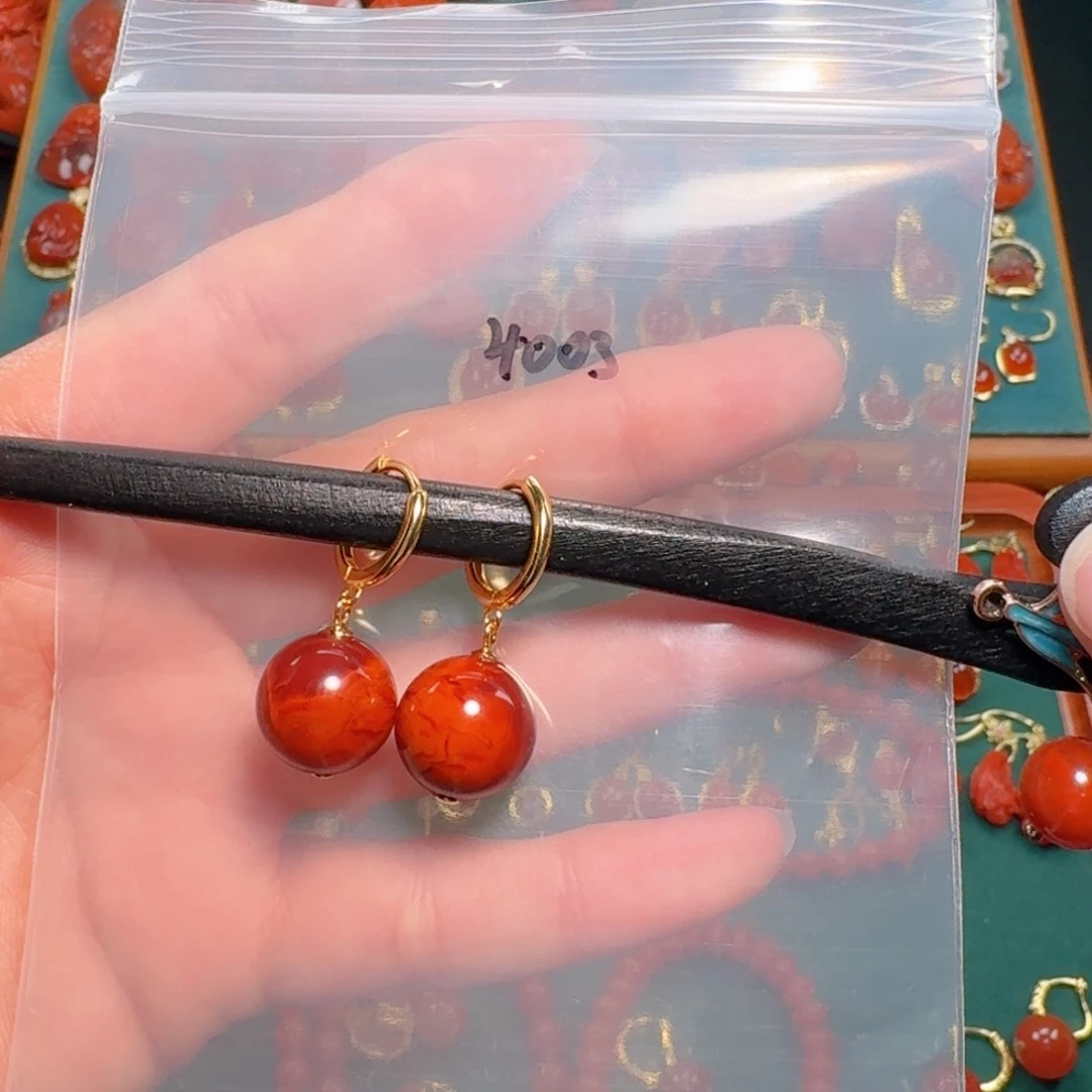 南红玛瑙南红 13银S925镶嵌