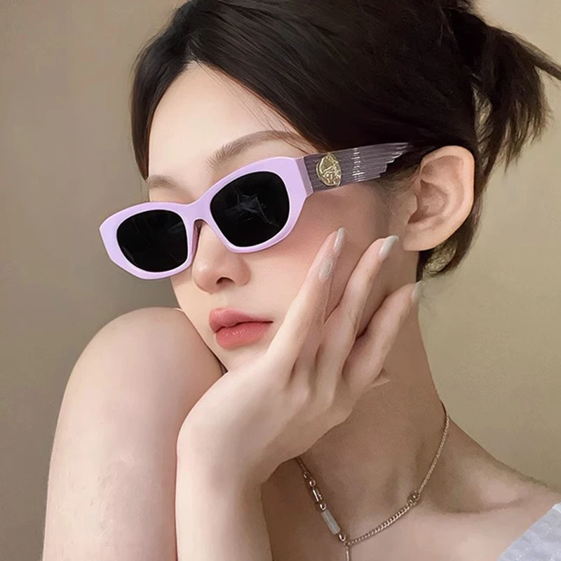 多巴胺网红太阳镜新品太阳眼镜猫眼墨镜女方圆脸显瘦防紫外线