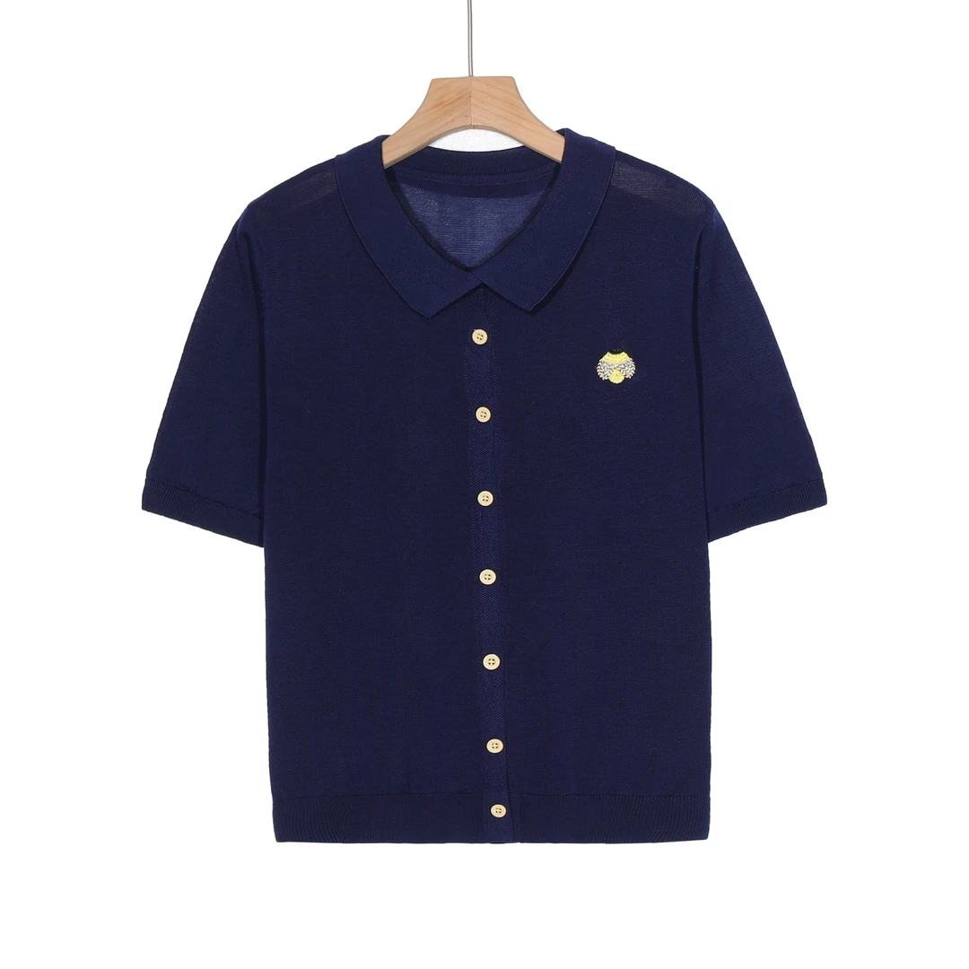 小瓢虫丨100%莱赛尔POLO领夏季凉感气质显短袖女5030a