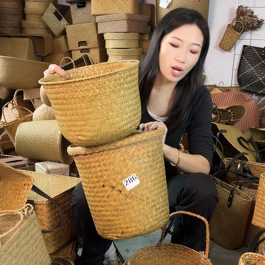 编织带草编包/草编收纳盒微瑕疵